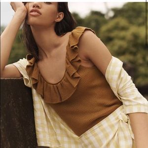 Madewell ruffled tank top